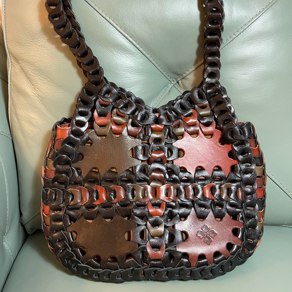 Patricia Nash Giraldi Hobo Chainlink Leather Tote
